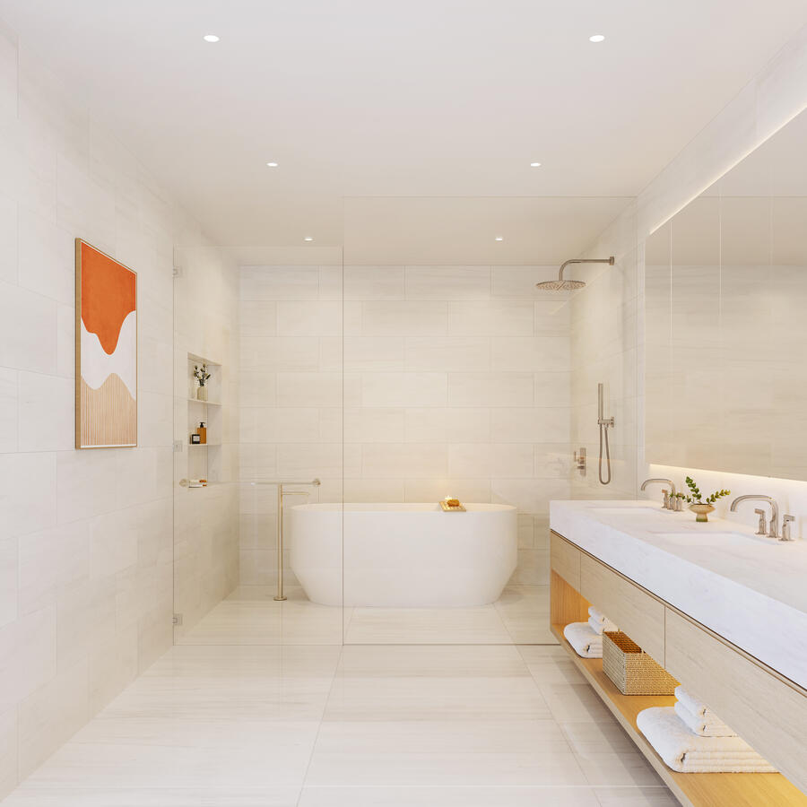 Bathroom with elegant finishes
